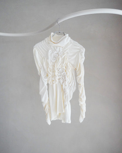 Shirring Knit pullover（Ivory）