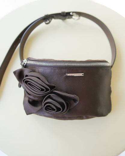 Satin Rose Belt Bag