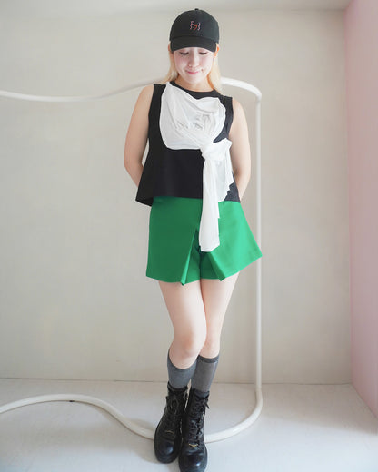 Drape cut pullover