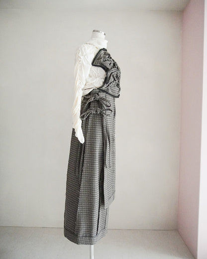 Patch smocking bustier