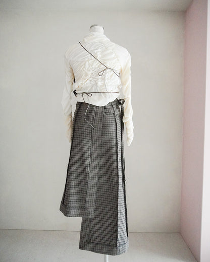 Patch smocking bustier