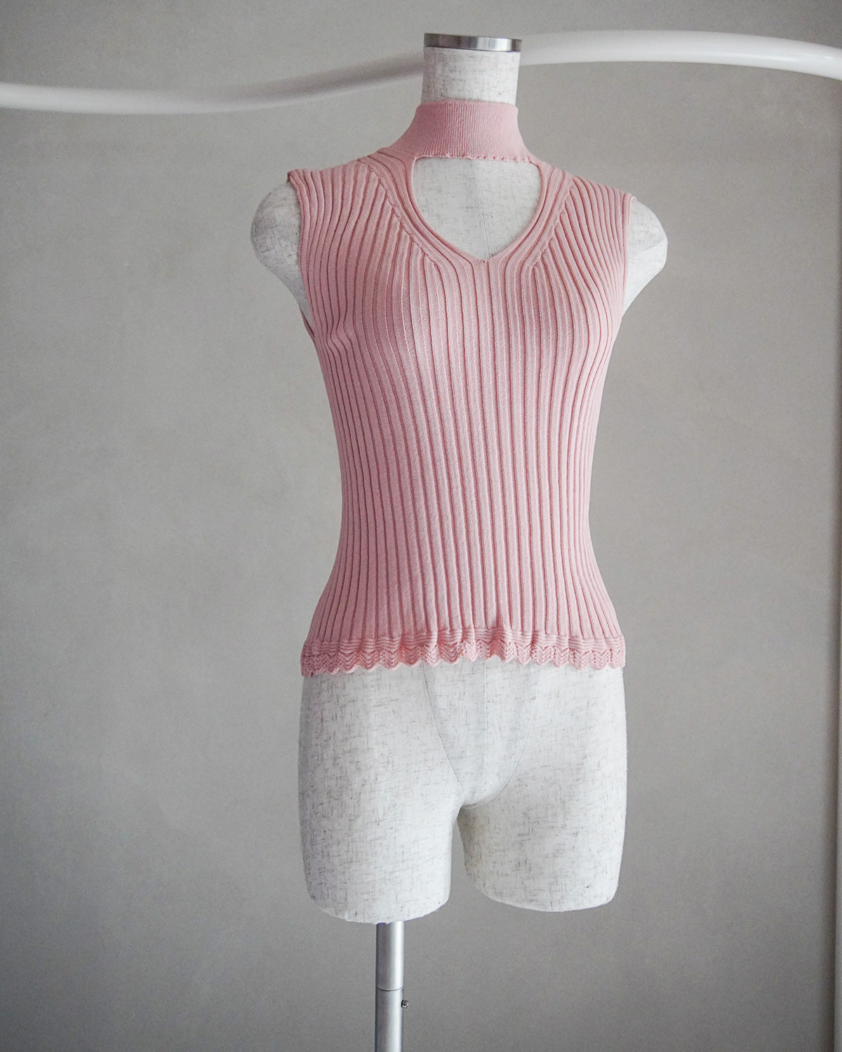 Ribbed polo bolero knit set