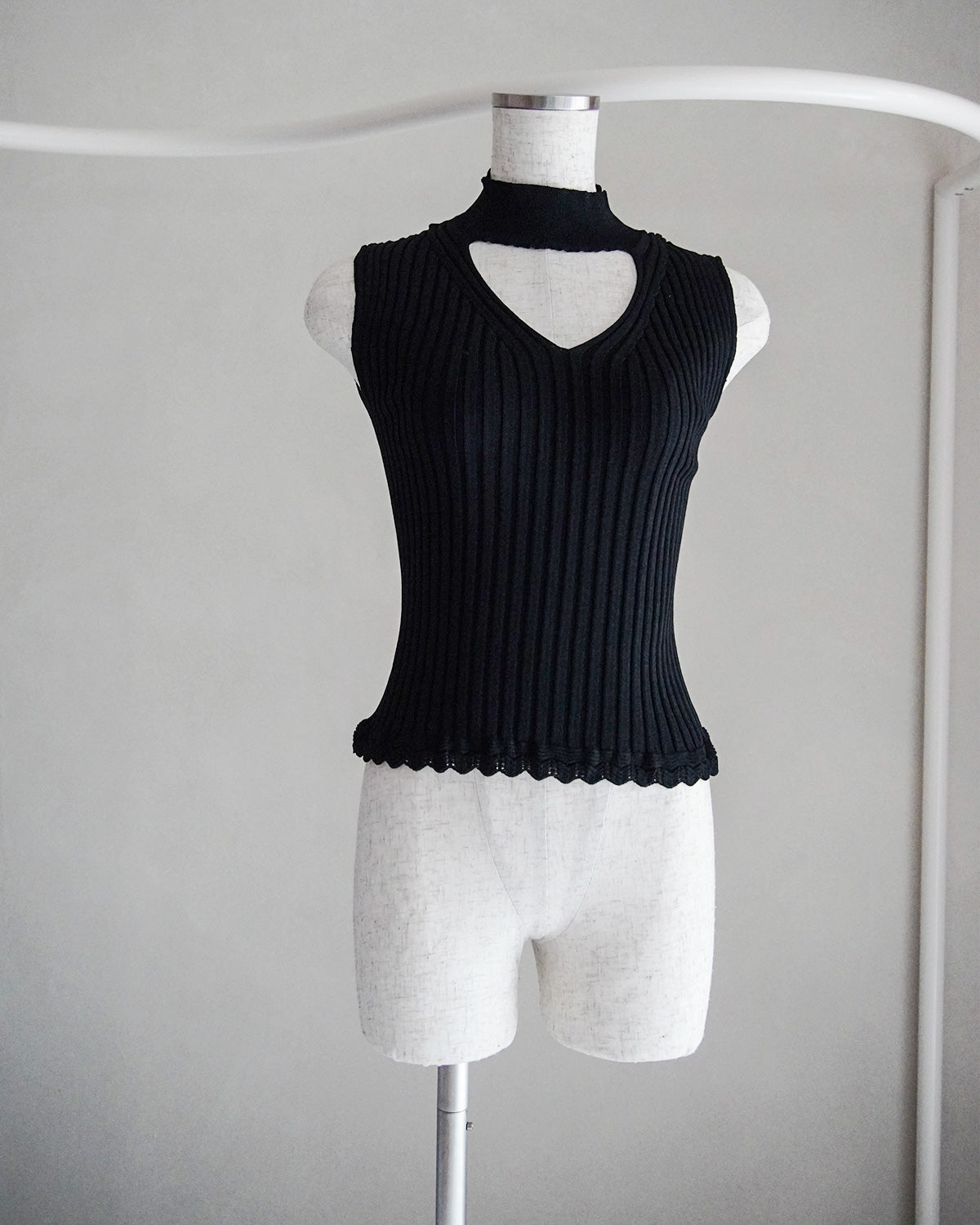 Ribbed polo bolero knit set