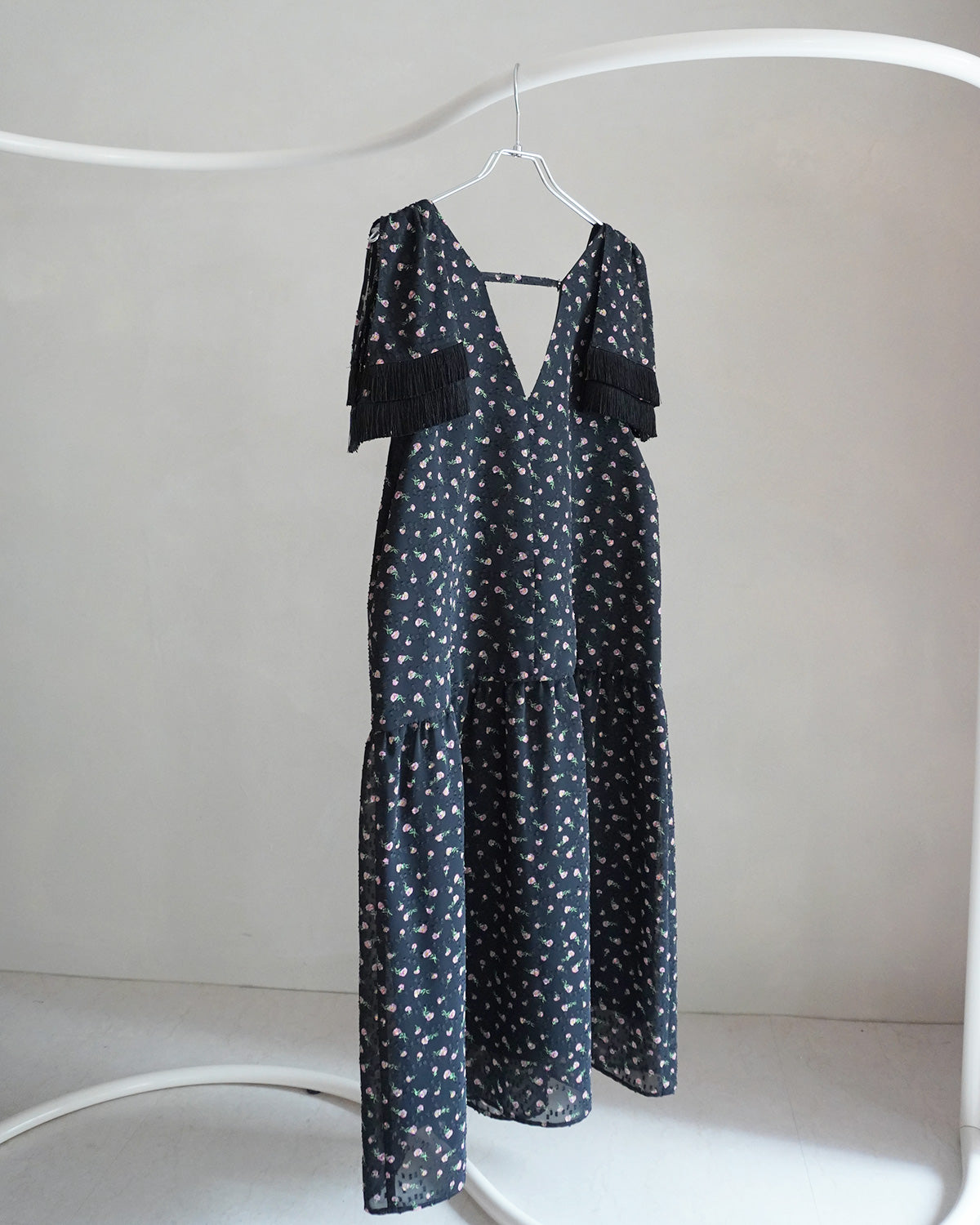 flower jaquard  dress