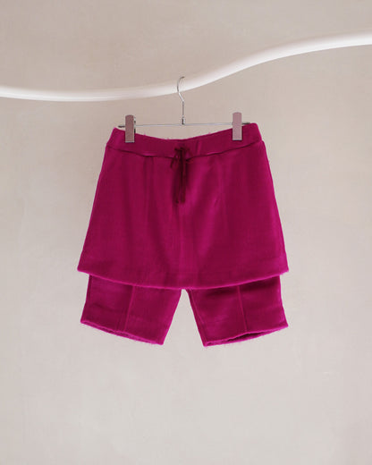 Shaggy skirt leggings pink