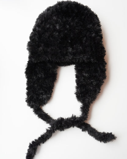 Eco fur knit cap