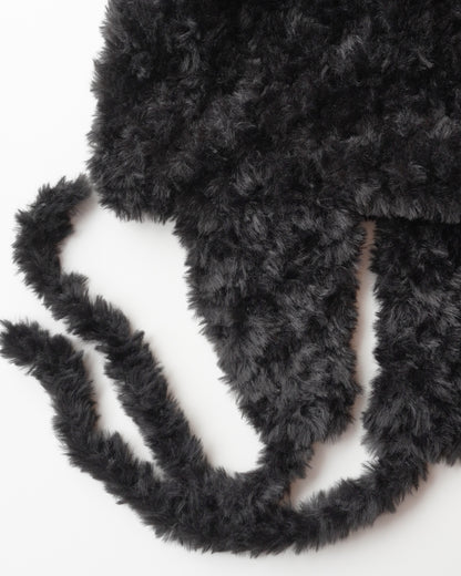Eco fur knit cap