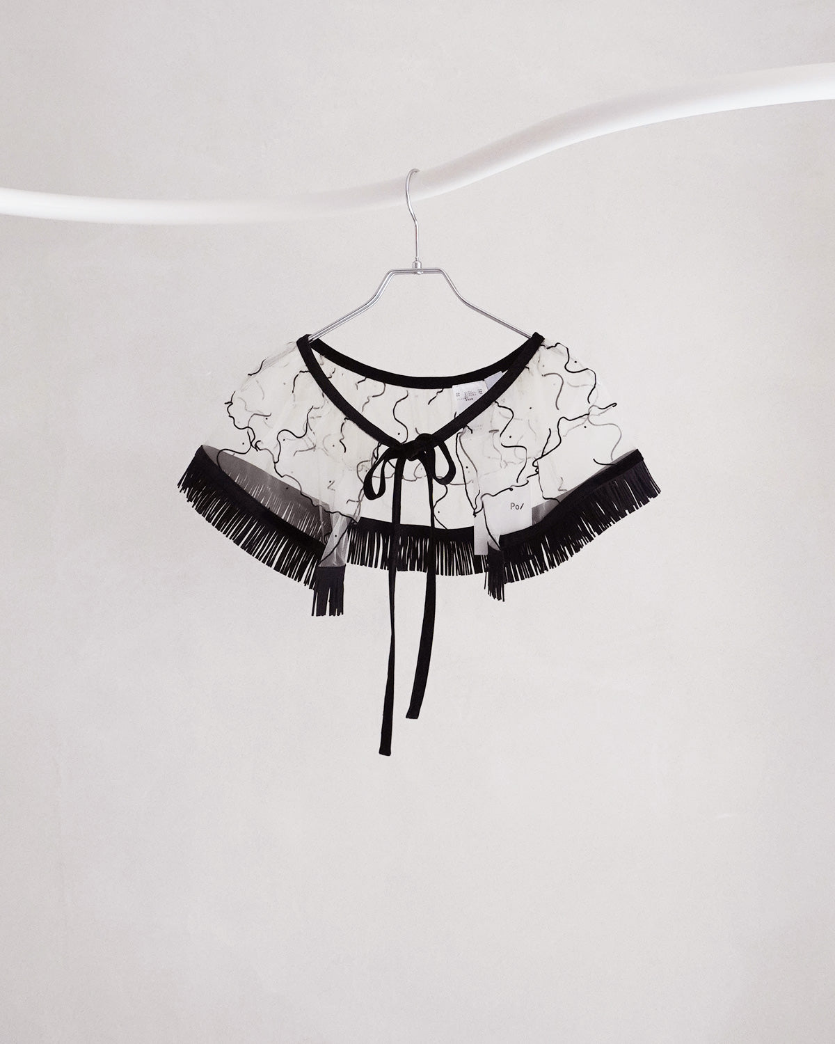 Tulle collar skirt black
