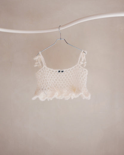 hand knit camisole white