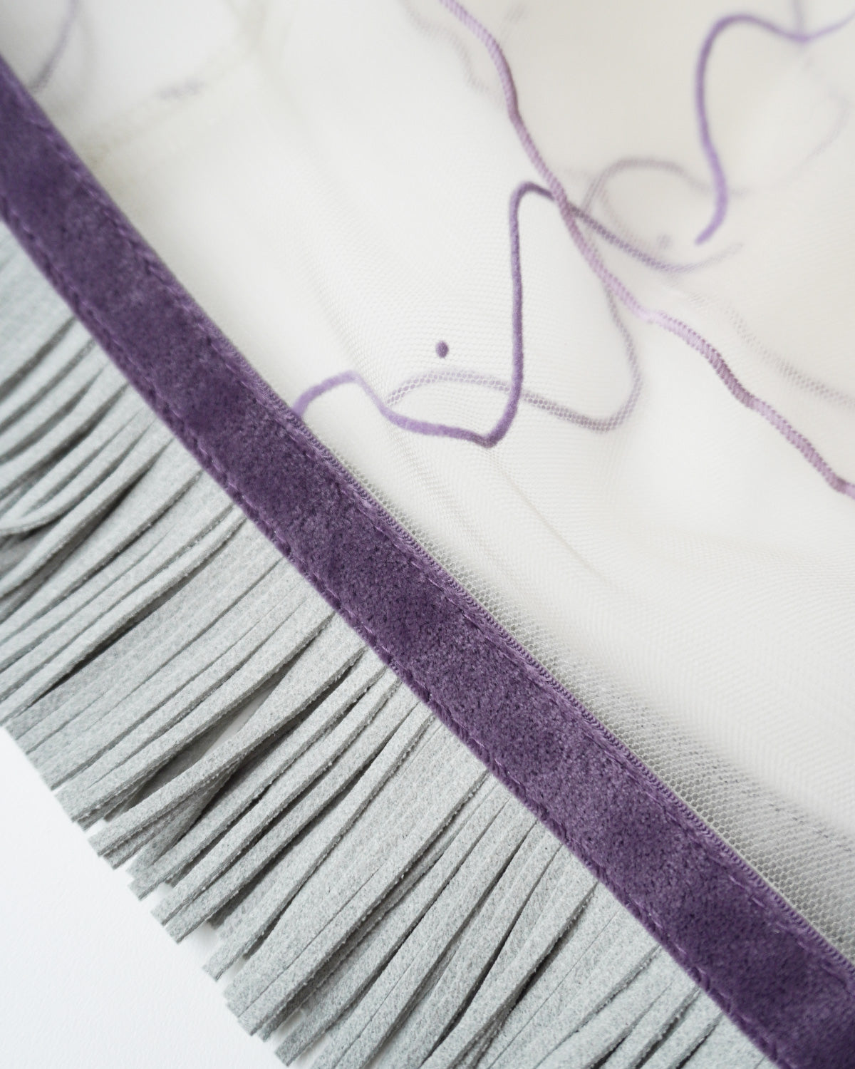 Tulle collar skirt purple