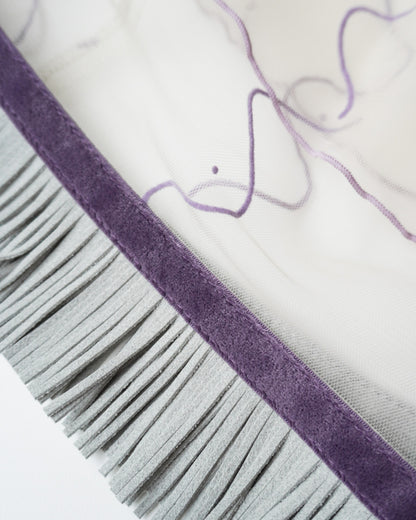 Tulle collar skirt purple