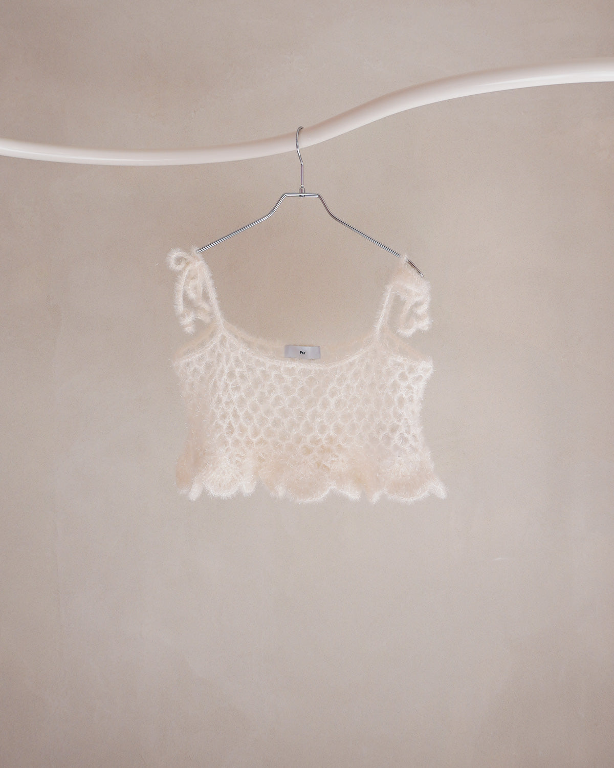 hand knit camisole black