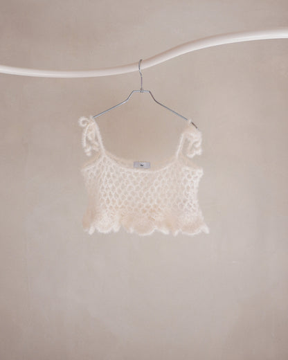 hand knit camisole black