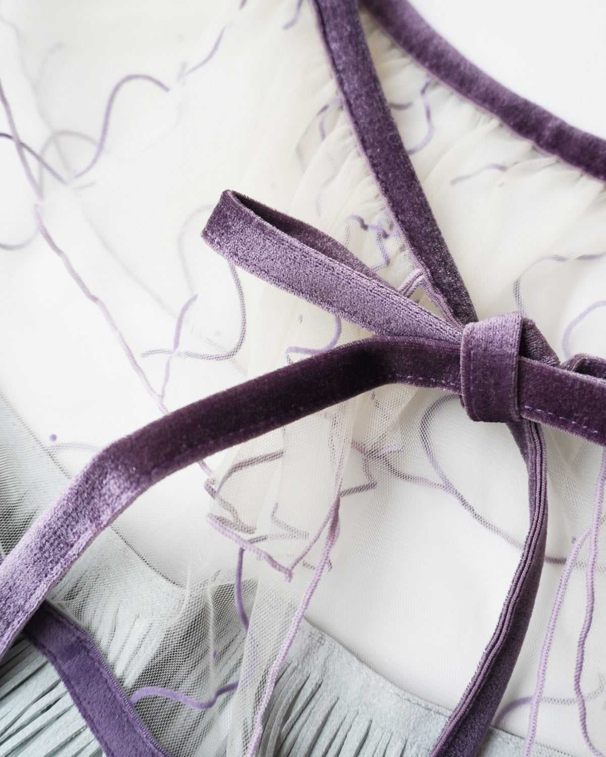 Tulle collar skirt purple