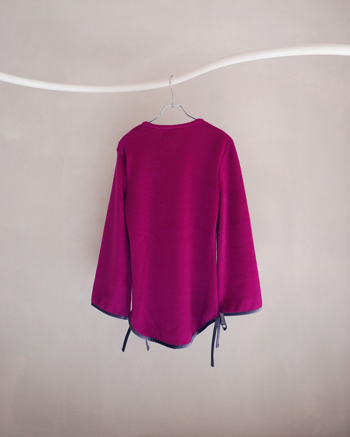 Shaggy cardigan pink