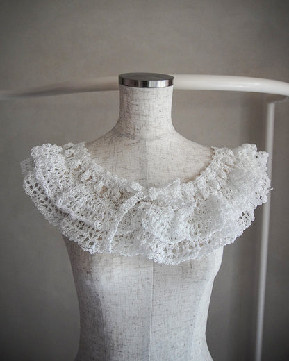 【3月お届け予約商品】lace hand knit collar
