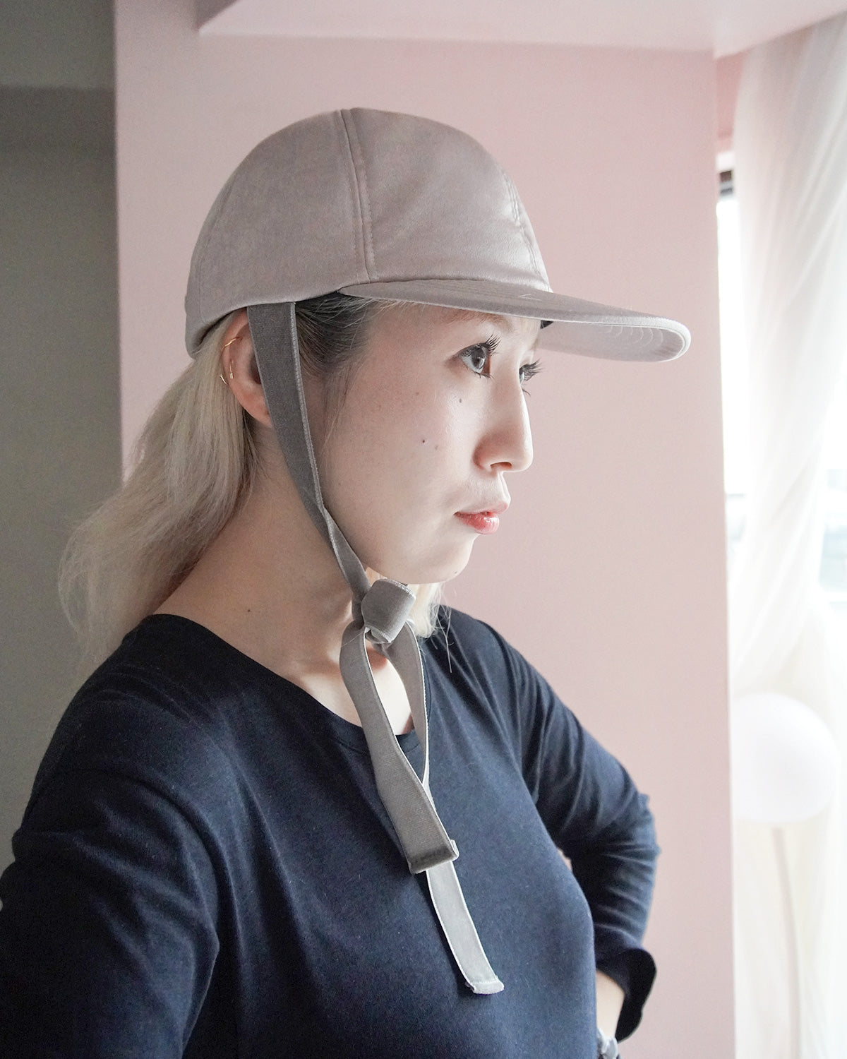 puff ribbon cap