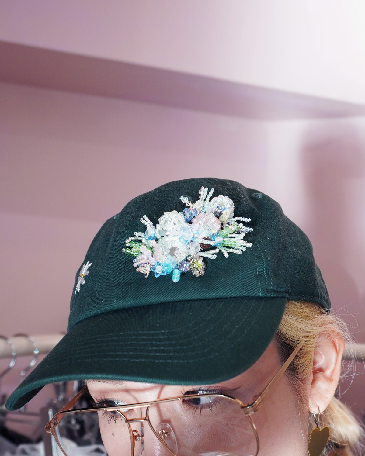 Remake Cap（remake）【green flower】