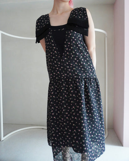 flower jaquard  dress