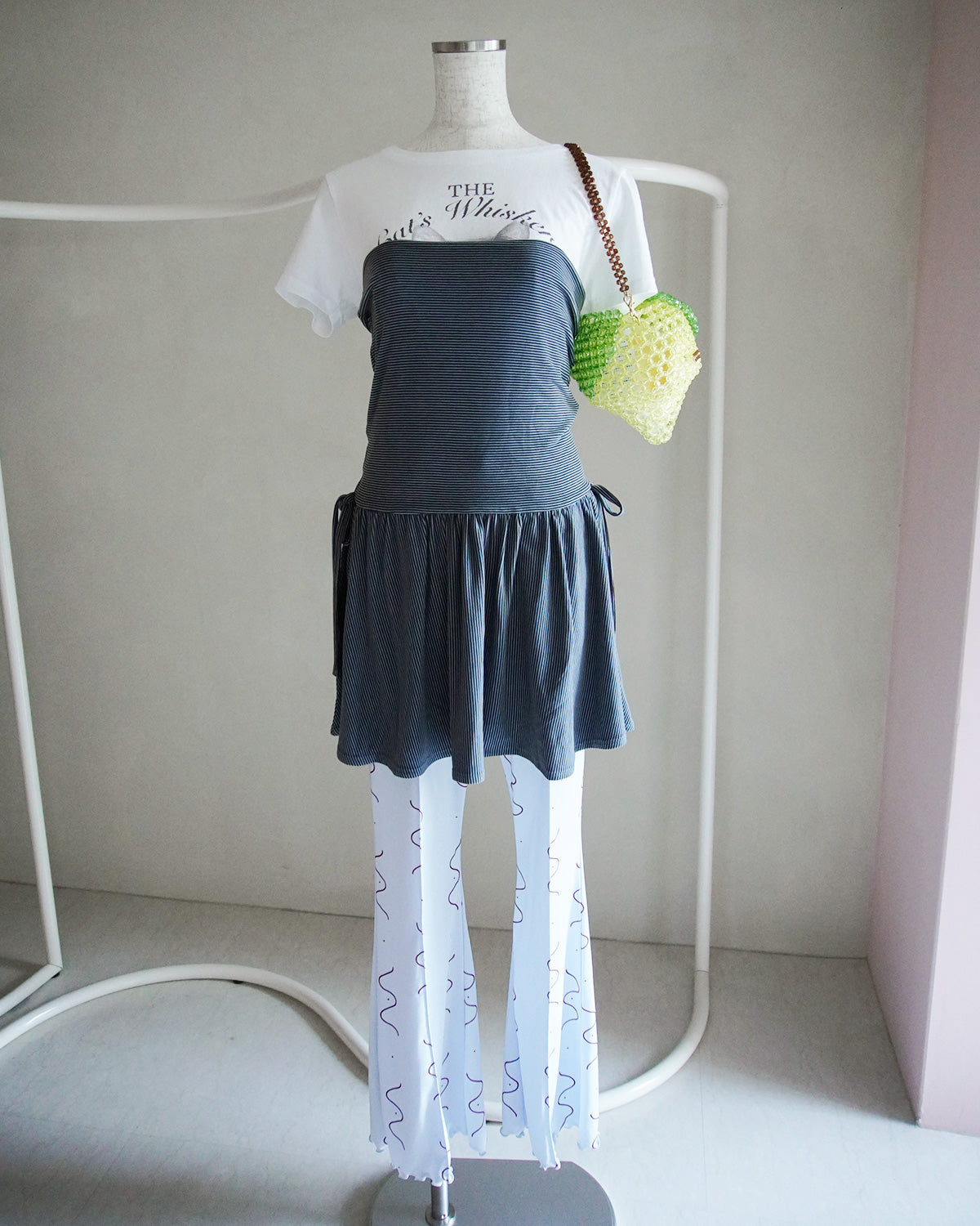 【2月お届け予約商品】narrow border tunic dress