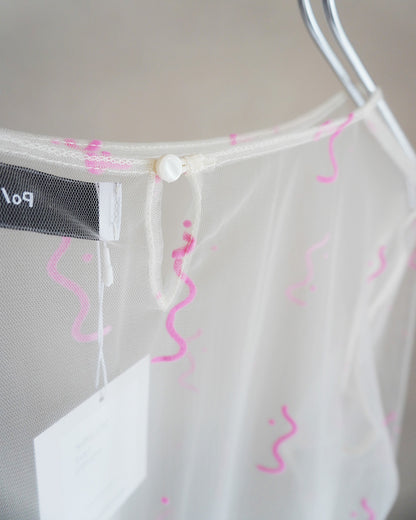 tulle top nami pink