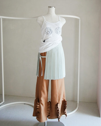 【2月お届け予約商品】pleated rap skirt