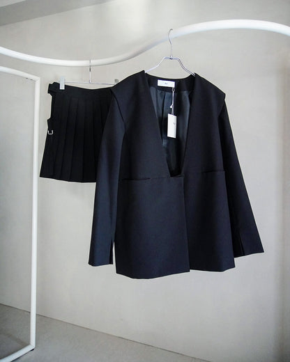 【2月お届け予約商品】collarless jacket