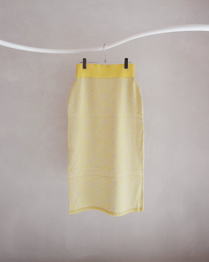 KIKU tight skirt yellow