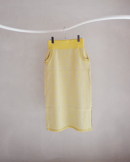 KIKU tight skirt yellow