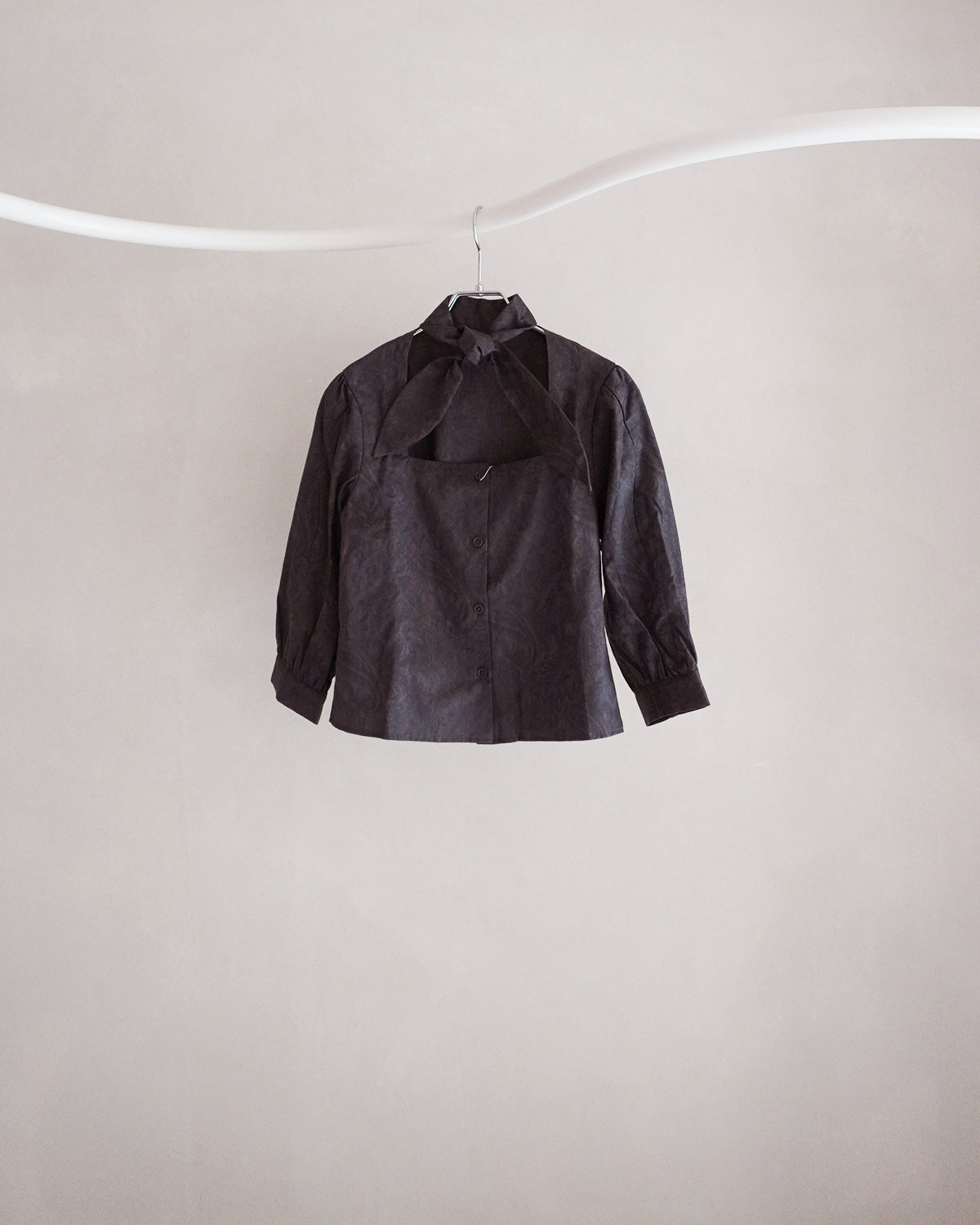 Ash scarf blouse gray