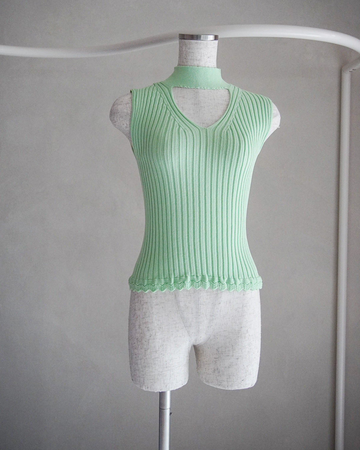 Ribbed polo bolero knit set