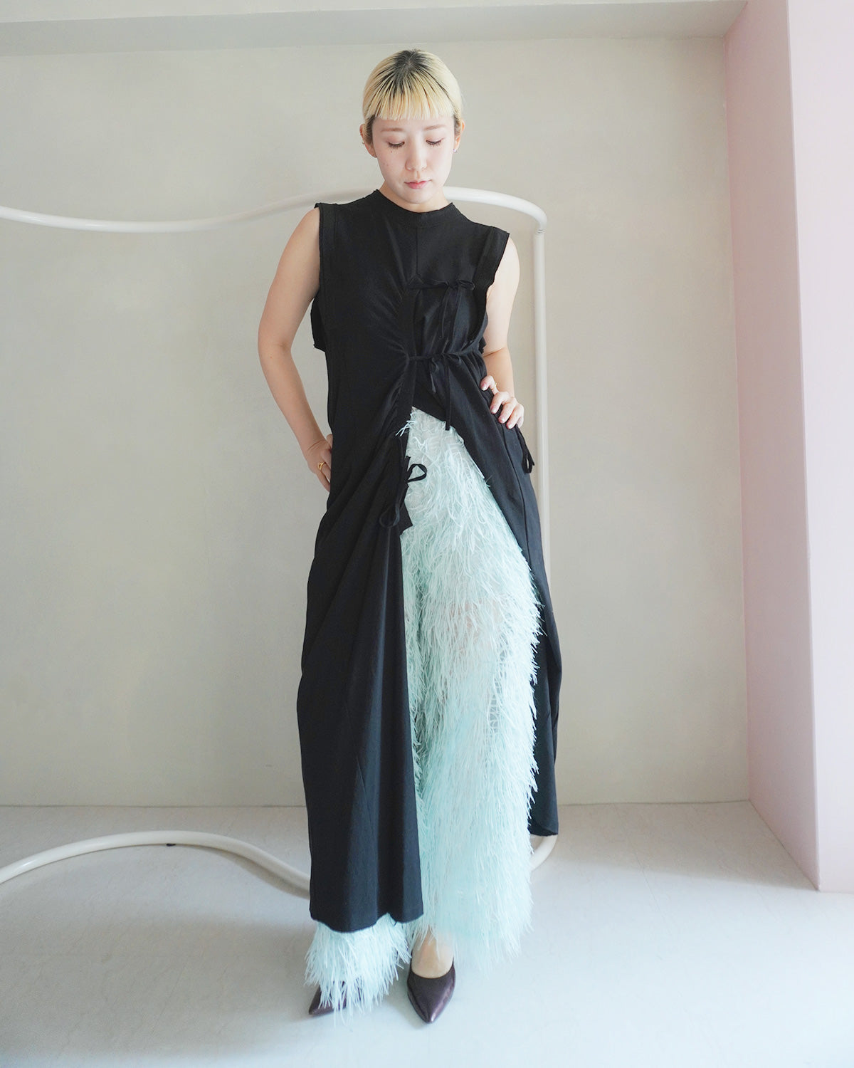 High slit cut dress