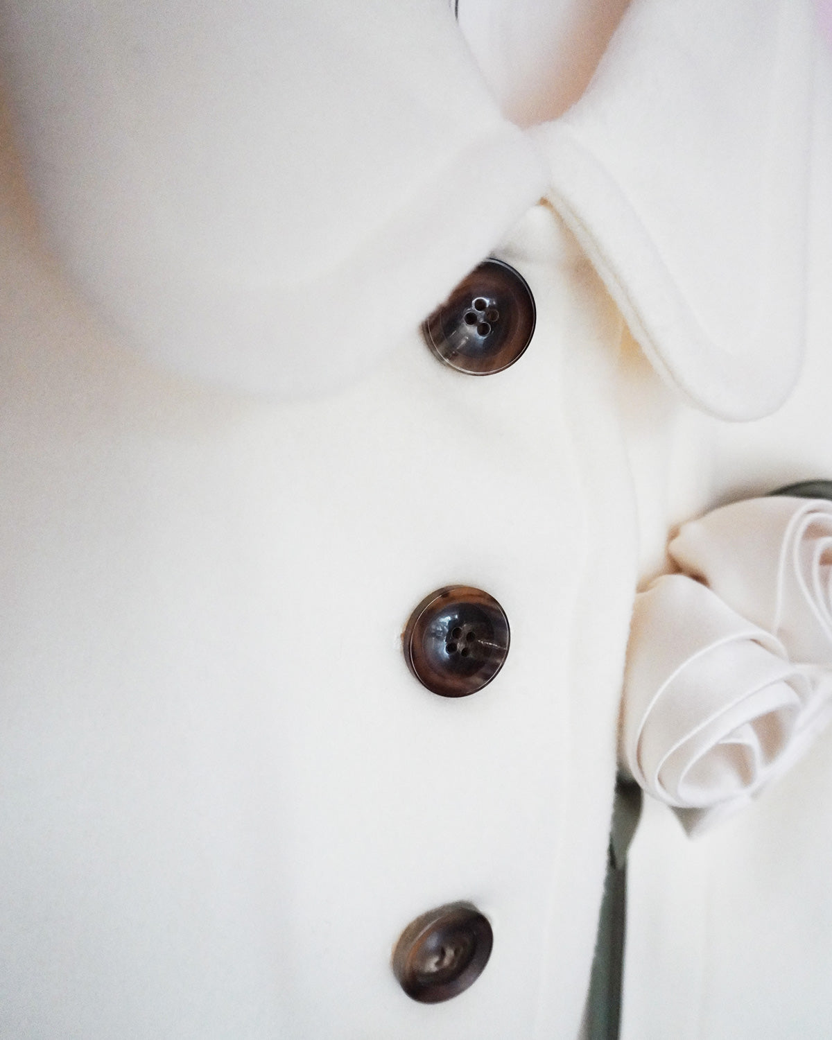 Wool Roses Short Coat