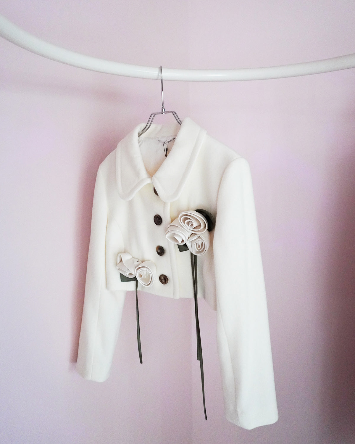Wool Roses Short Coat