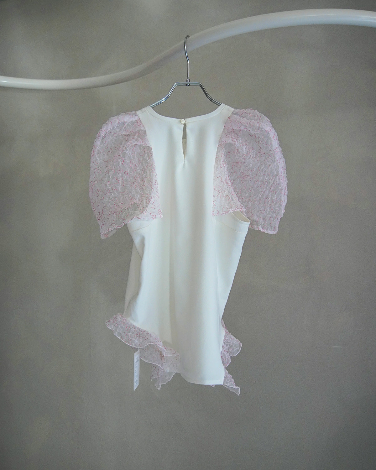 【3月お届け予約商品】embroidered puff sleeve top