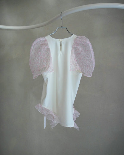【3月お届け予約商品】embroidered puff sleeve top