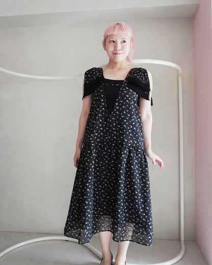 flower jaquard  dress