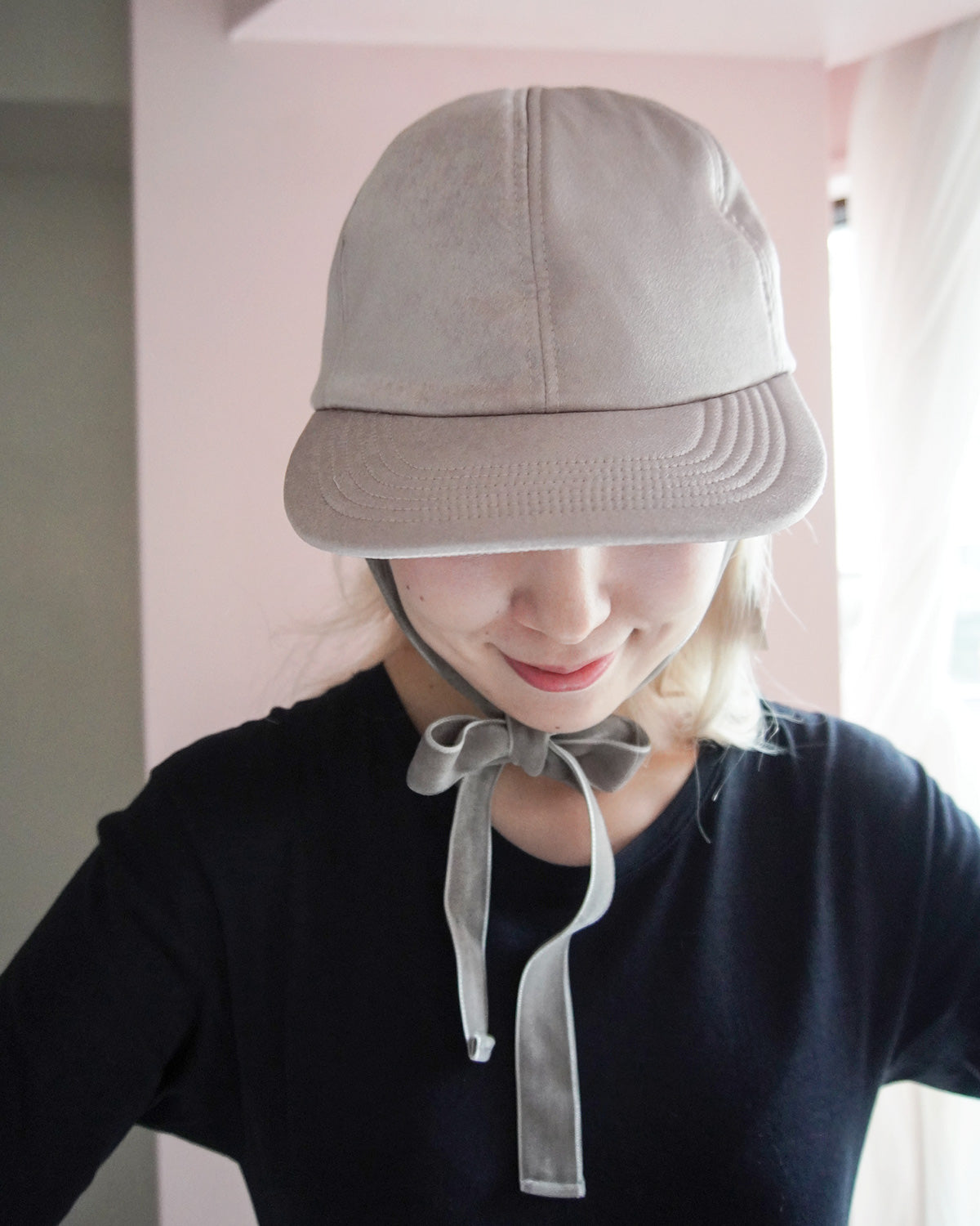 puff ribbon cap