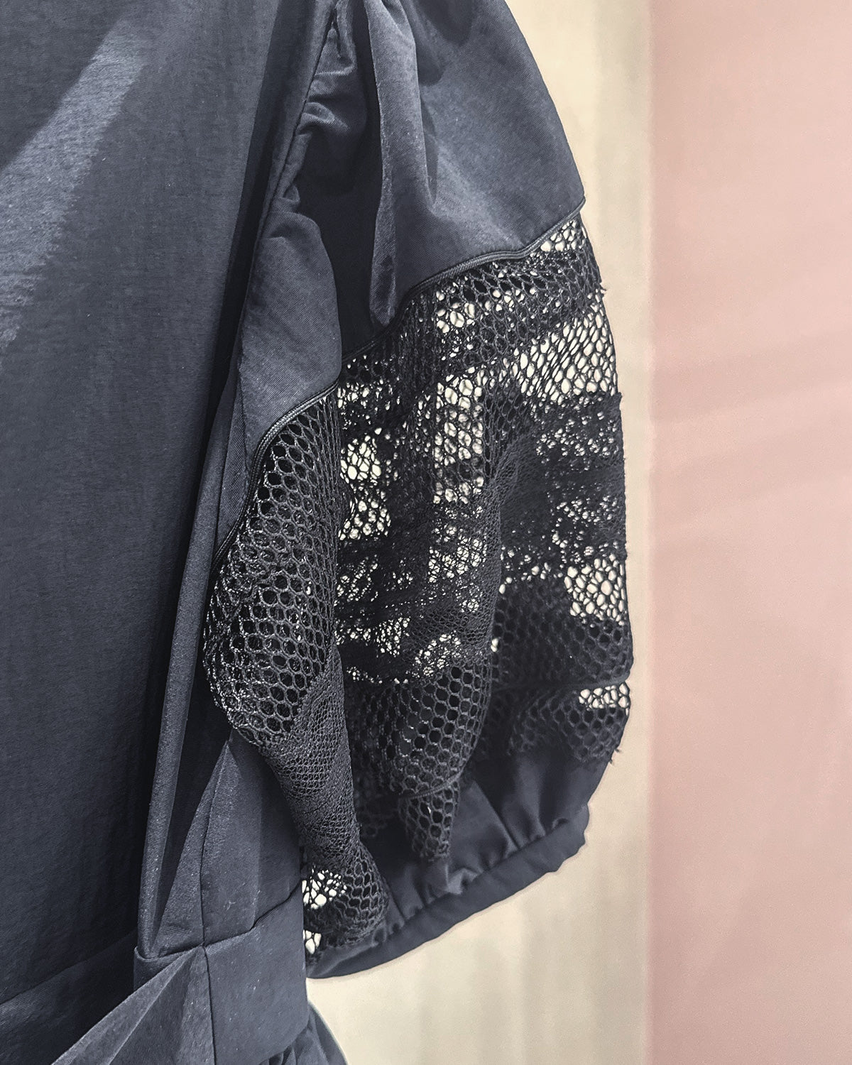 Jersey Mesh Dress Black
