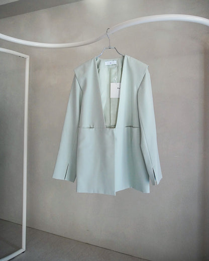 【2月お届け予約商品】collarless jacket