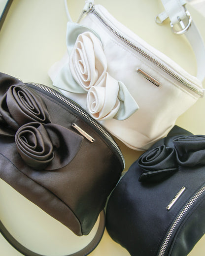Satin Rose Belt Bag