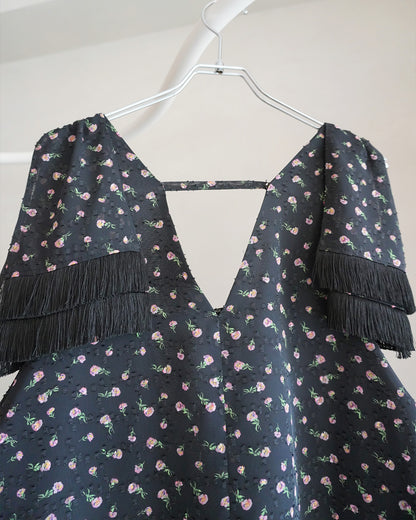 flower jaquard  dress