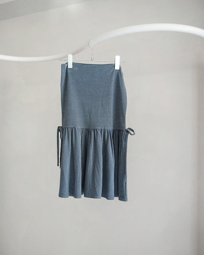 【2月お届け予約商品】narrow border tunic dress