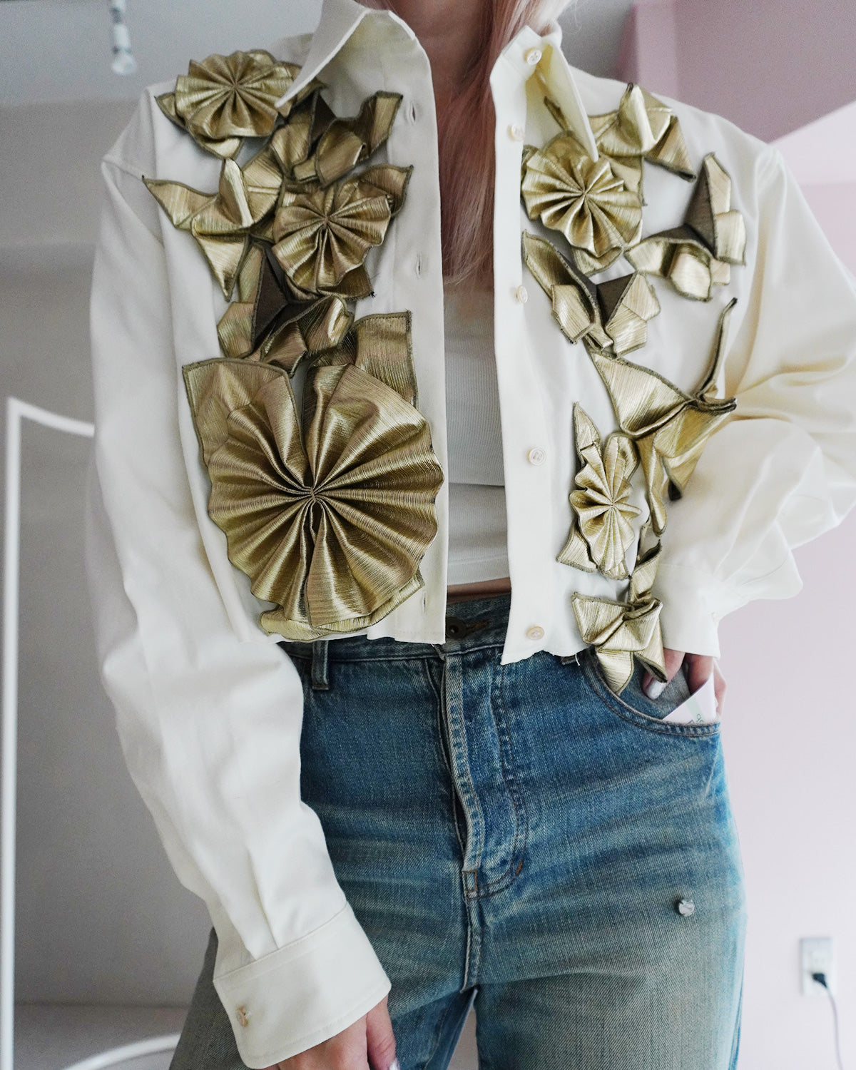 Origami shirt（gold）